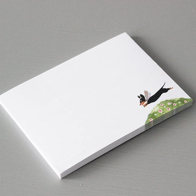 Dachshund Sticky Notes - 4" x 3" 50 Sheets. Notepad, to Do List, Reminder Note. Gift for Dog Lovers. (1, Dachshund (Leaping))