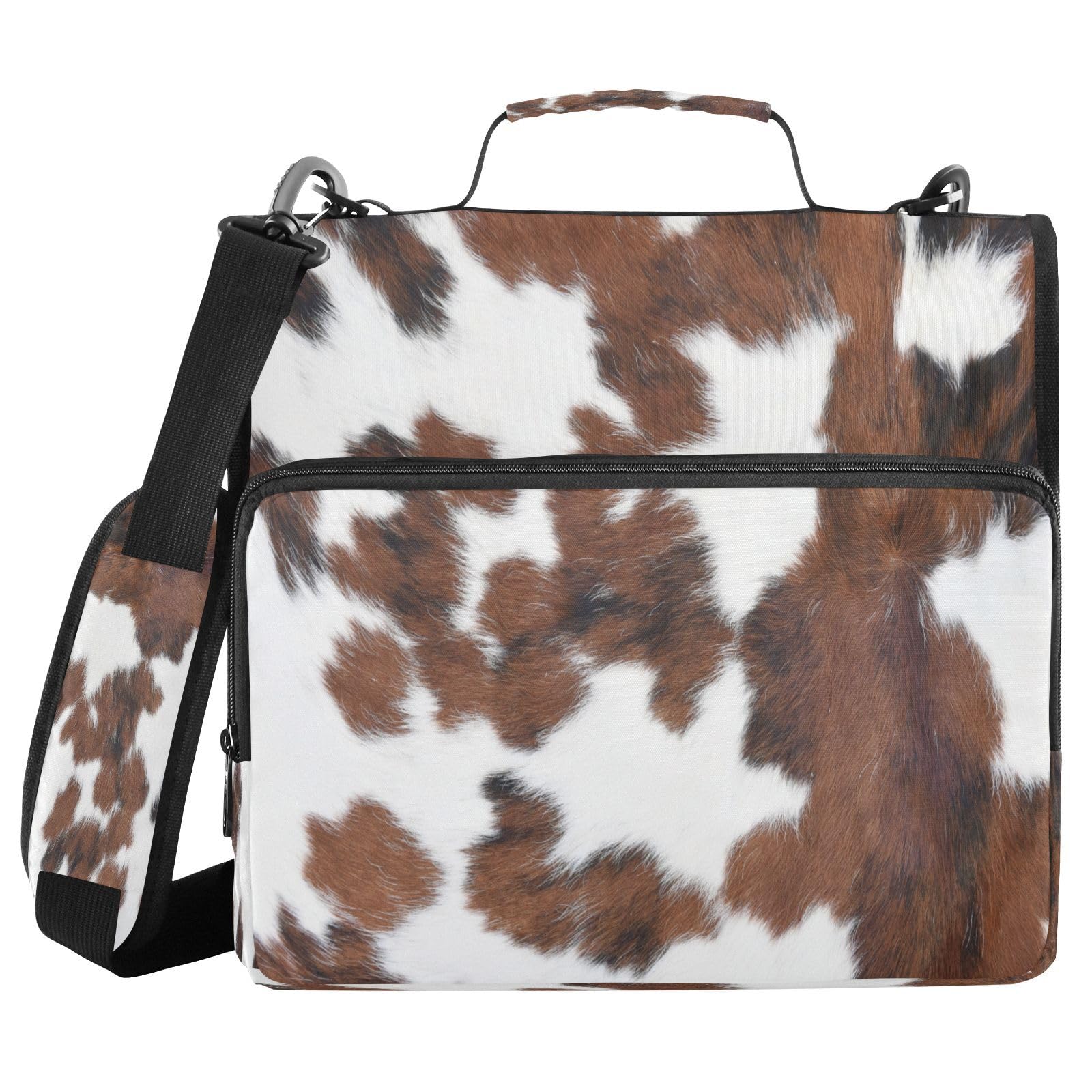 Gravopti 3-Ring Zipper Binder Bag, 13 Inch Laptop Organizer with Shoulder Strap Multiple Pocket File Folder for School Office