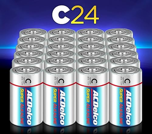 Miniatura 2 de Powermax ACDelco 24 pilas alcalinas tamaño C, batería súper alcalina, 7 años de vida útil, embalaje resellable