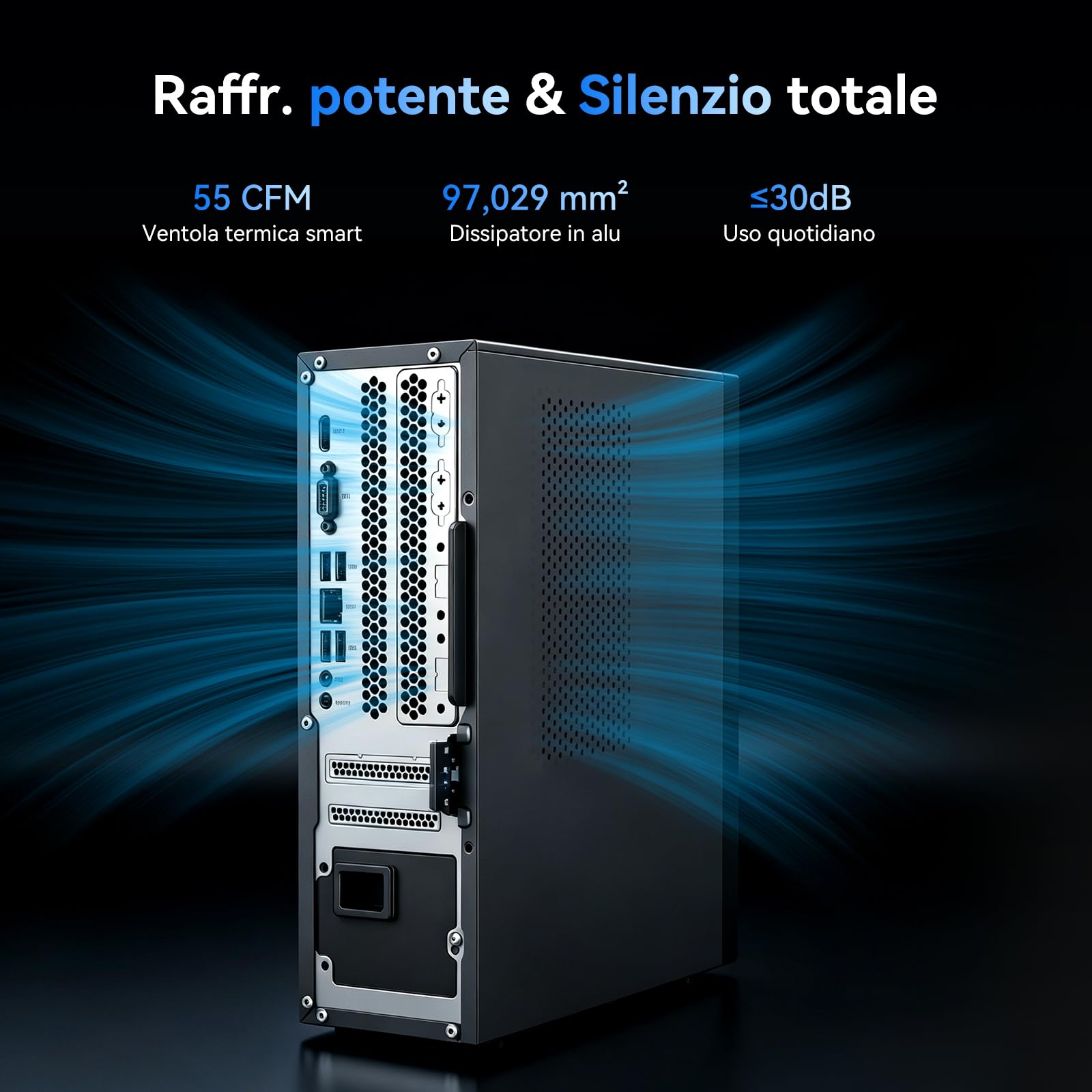 Blackview NEX60 PC Fisso SFF Win 11 Pro, 13th Gen Intel Core 5 210H (8C/12T), 16GB RAM 512GB SSD (Up to 64GB+4TB) PC Desktop, 4K Duo Display Computer Fisso, WiFi6/15 Ports/USB3.2 [3-Year Warranty]