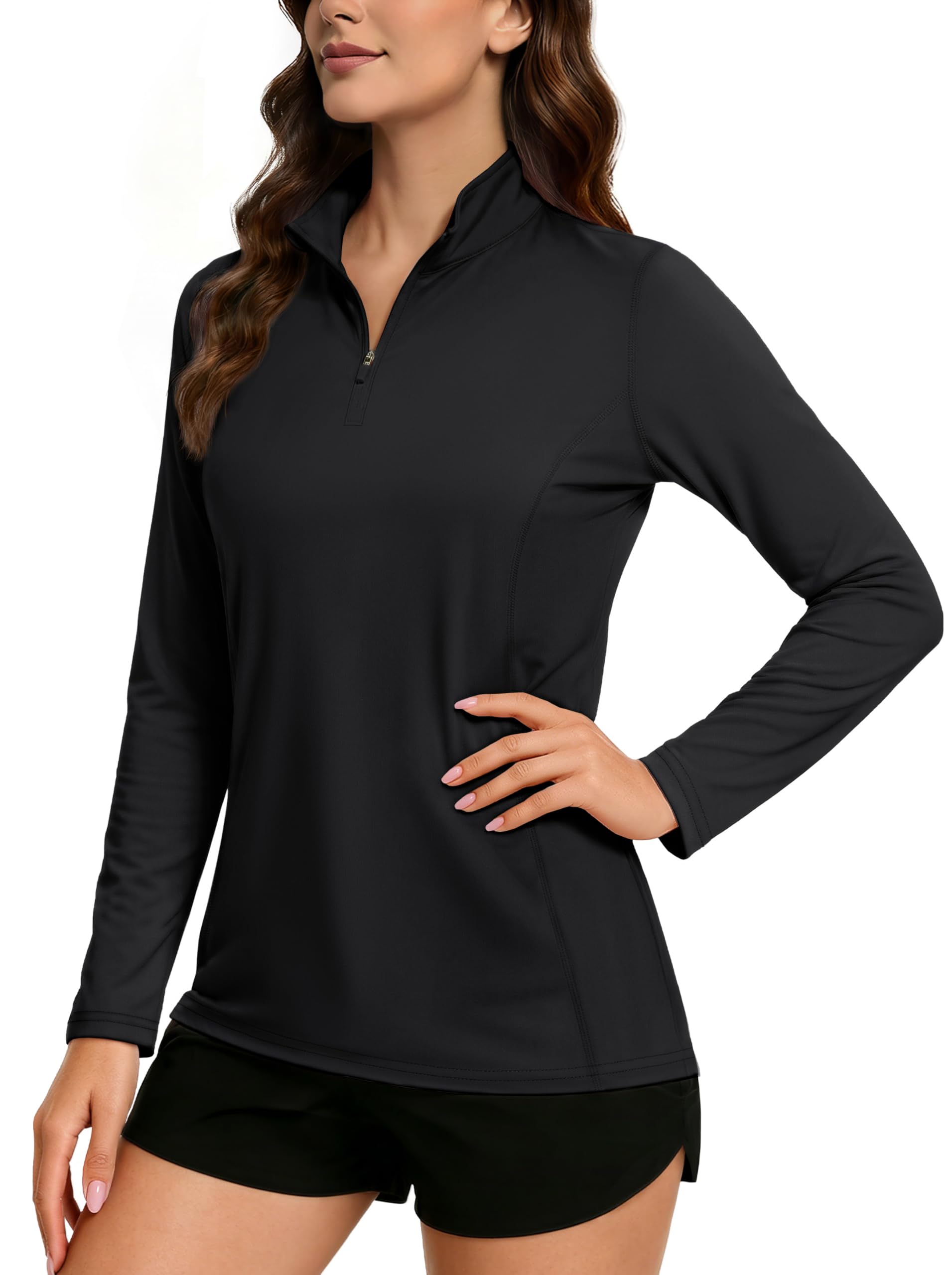 TACVASEN Women's Sun Quarter Zip