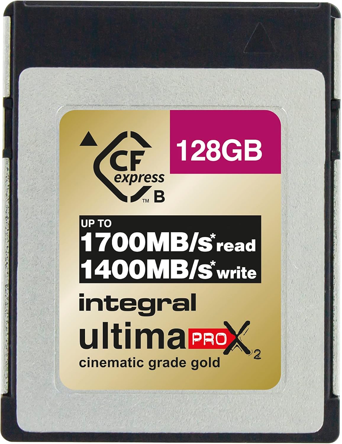 Integral 128GB CFexpress Memory Card Type B 2.0 12K and 8K RAW and 8K 120 Designed for Advanced Cinematic and DSLR Cameras That Require a High Sustained Write Speed of a Minimum 1400MB/s