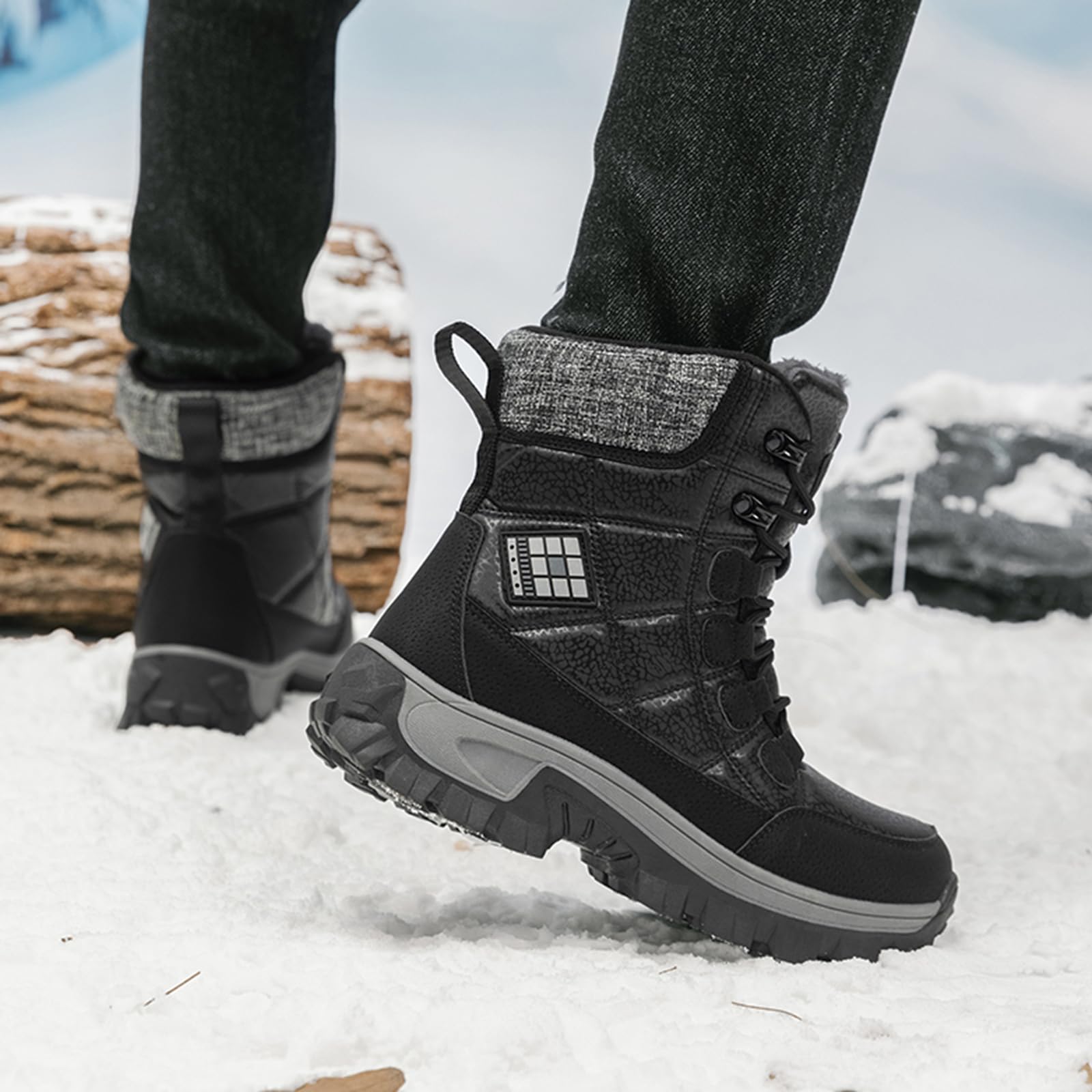 Onewus Męskie i damskie buty outdoorowe, izolowane buty zimowe, wysokowydajne buty trekkingowe