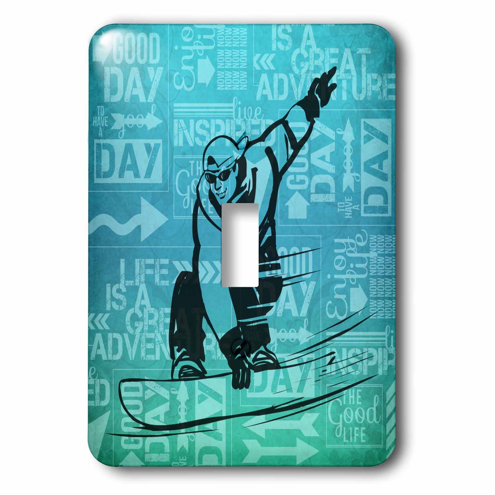 Interrupteur haut de gamme Silhouette de sports d'hiver lsp_173215_1 finition art