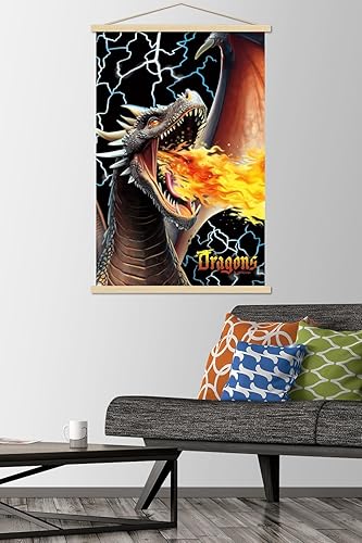 Miniatura 9 de Trends International PD Moreno - Póster de pared de Dragon Lightning, 22.37 x 34.00 pulgadas, paquete de impresión premium y colgador blanco