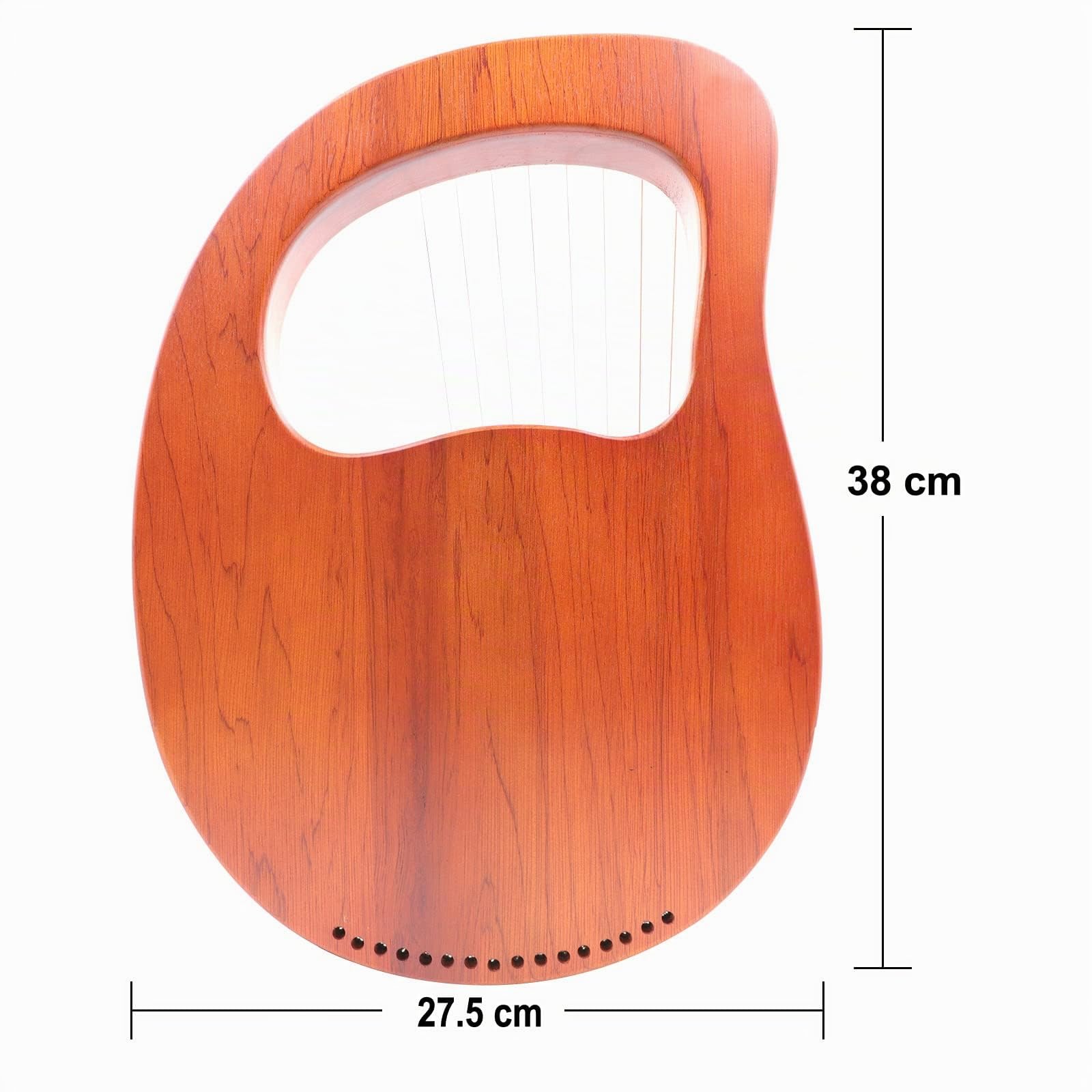 Rayzm Lyre Harp, Instrument de Lyre en acajou en bois massif avec conception brevetée, Harpe Portable 16 cordes en métal Lye pour adultes/enfants/débutants
