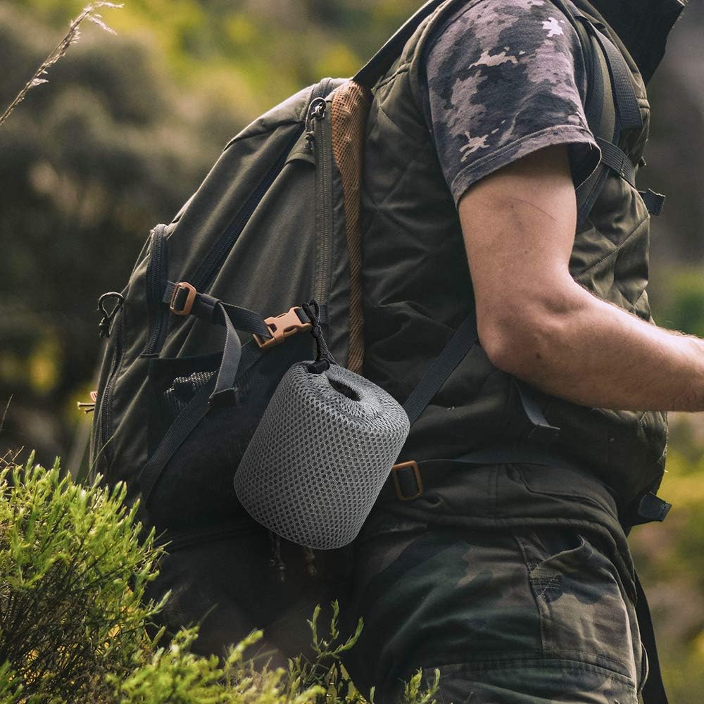 Lixada Camping Titanium Cup 220ml / 450ml Titanium Double Wall Cup Water Coffee Tea Cup Mug with Foldable Handle