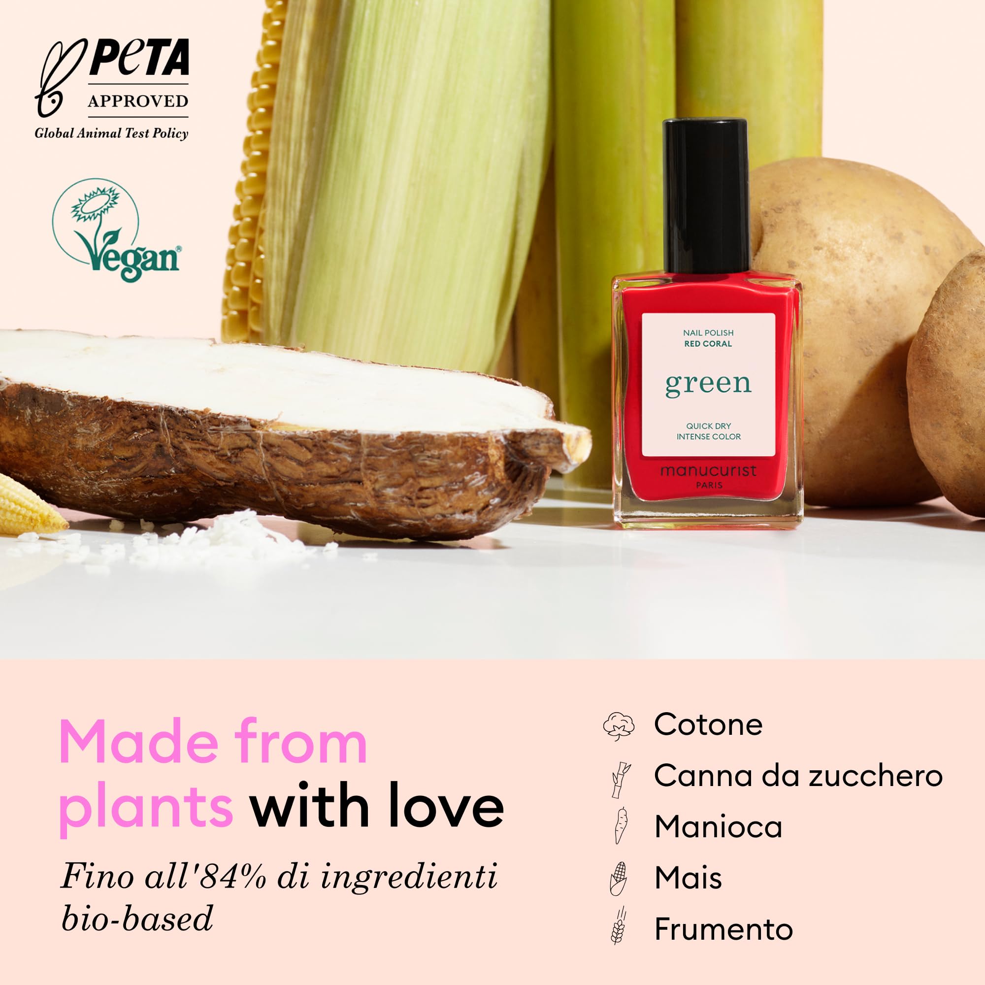 Manucurist - Green Smalto Unghie Milky Pink - Smalto Rosa Lattiginoso - Smalti per Unghie Classico - Vegano e di Origine Biologica (80%) - Manicure Professionale - Idee Regalo Donna - 4