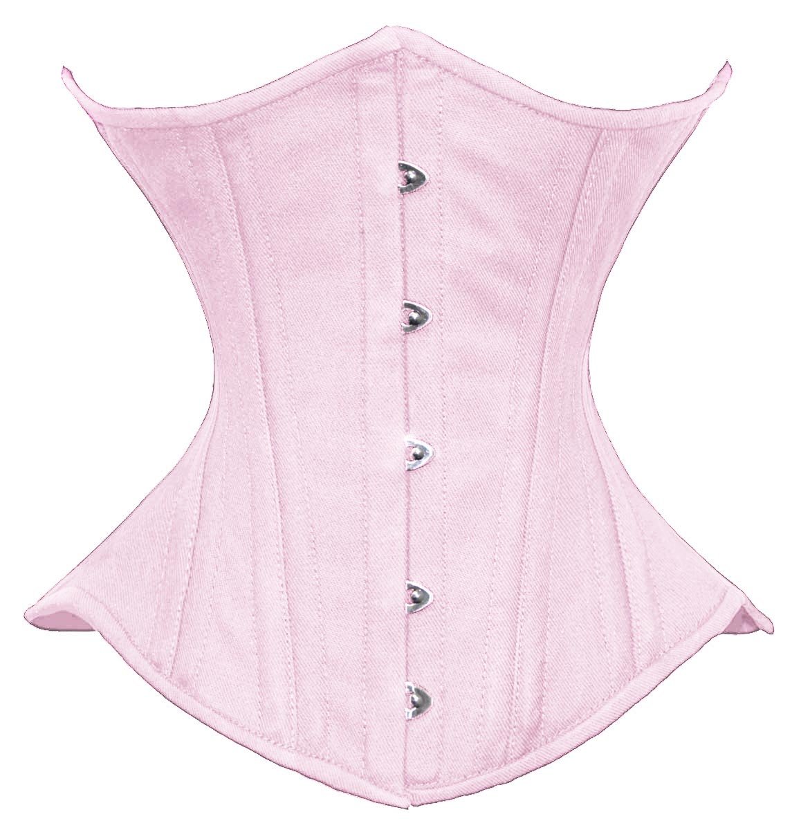 luvsecretlingerie Heavy Duty 26 Double Steel Boned Waist Training Satin Underbust Shaper Corset for Wider Hips 450