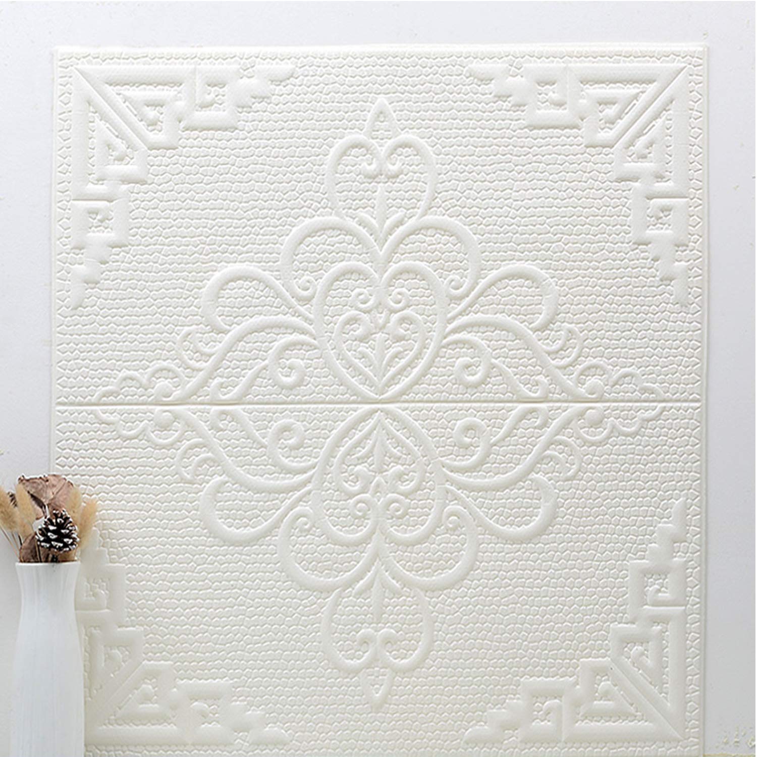 GUEES3D Brick Wall Panels Peel and Stick Self-Adhesive Foam Wallpaper Tile Decor for Ceiling Living Room Bedroom Background Wall Decoration (10 PCS),C