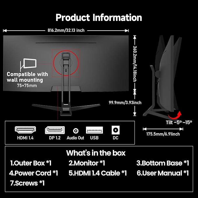 Monitor Ultrapanorámico 34 Pulgadas 2560x1080 IPS 120Hz miniatura 6