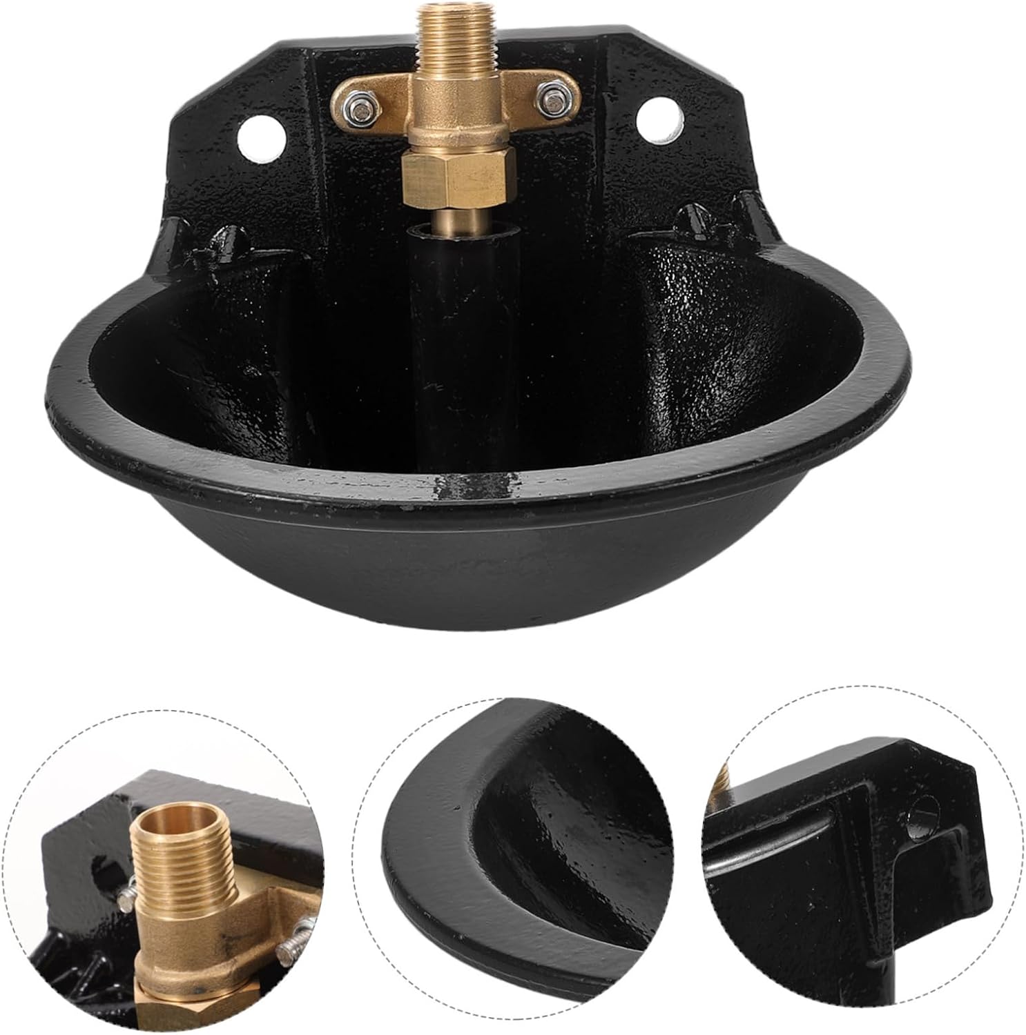 Automatic Livestock Water Bowl Cast Farm Feeder with Valve for Cattle Sheep Horses Easy to Clean and Maintain Durable Outdoor Water