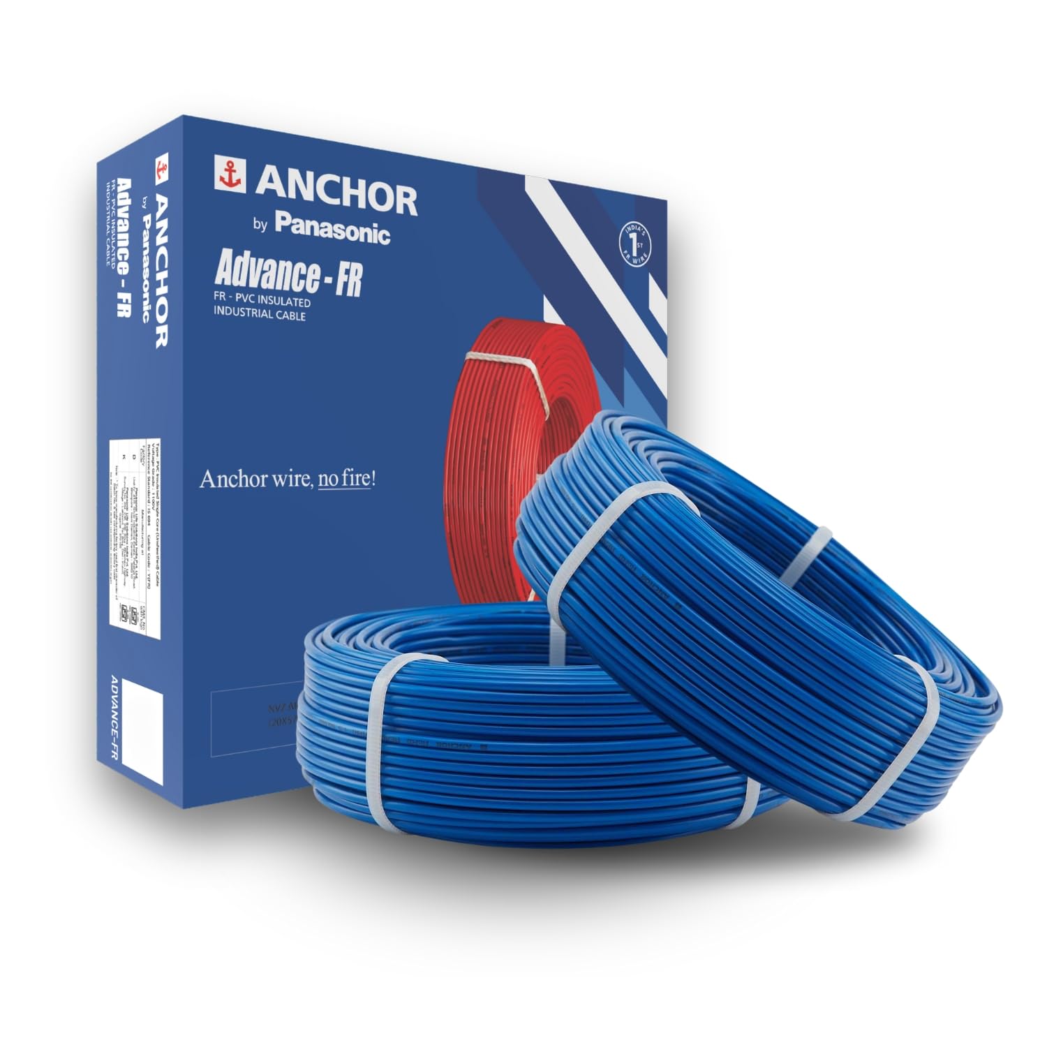 Anchor by Panasonic Advance FR 90m 2.5 sq.mm Electric Wire, PVC Insulated Class 2 Conductor (100% Copper), Anti-Rodent & Flame Retardant Wire for Domestic & Industrial Use (27415BU-02)-image-31