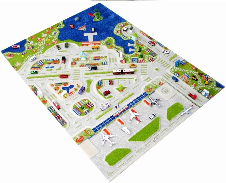 Play Rug, 3D,Mini City Design, 134 x 180 Cms