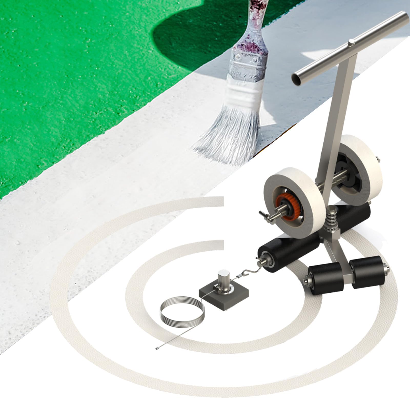 Aioneer Striping Line Marking Machine, Line Striping Machines Masking Tape Marking Equipment Tape Pasting Machine For Basketball Courts, Road Warning And Parking Space,55~80Cm