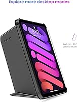 Vista 6 de tomtoc Smart Folio - Funda vertical para iPad mini A17 Pro/6 2021 de 8.3 pulgadas 2024, 3 capas, separable, delgada, funda protectora magnética