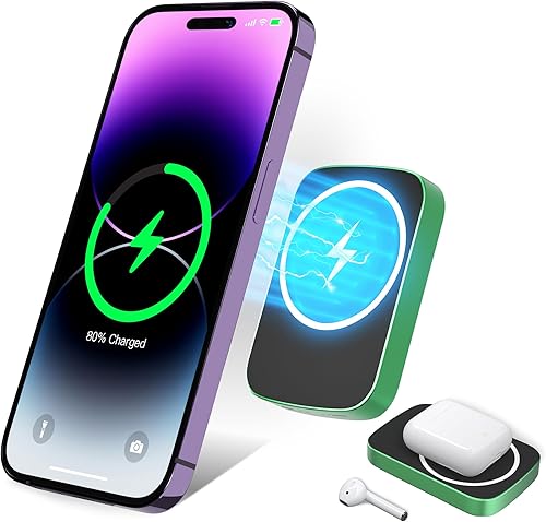 Miniatura 2 de Banco de energía, banco de energía inalámbrico magnético de 10000 mAh compatible con MagSafe, paquete de baterías para iPhone 141312, Samsung Galaxy