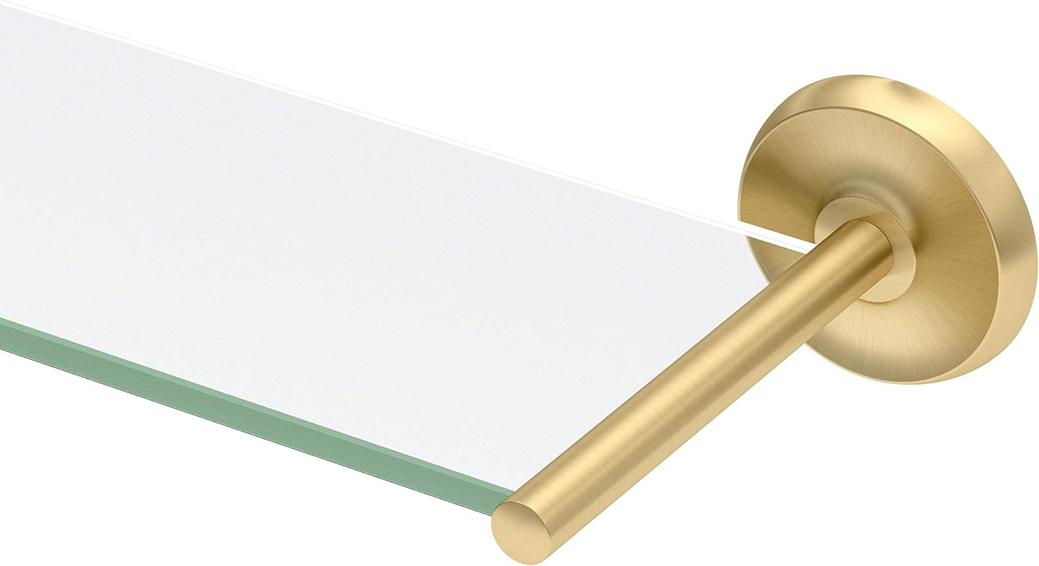 Gatco 5057 Designer II Glass Shelf, Brushed Brass/Wall Mounted 22.50" x