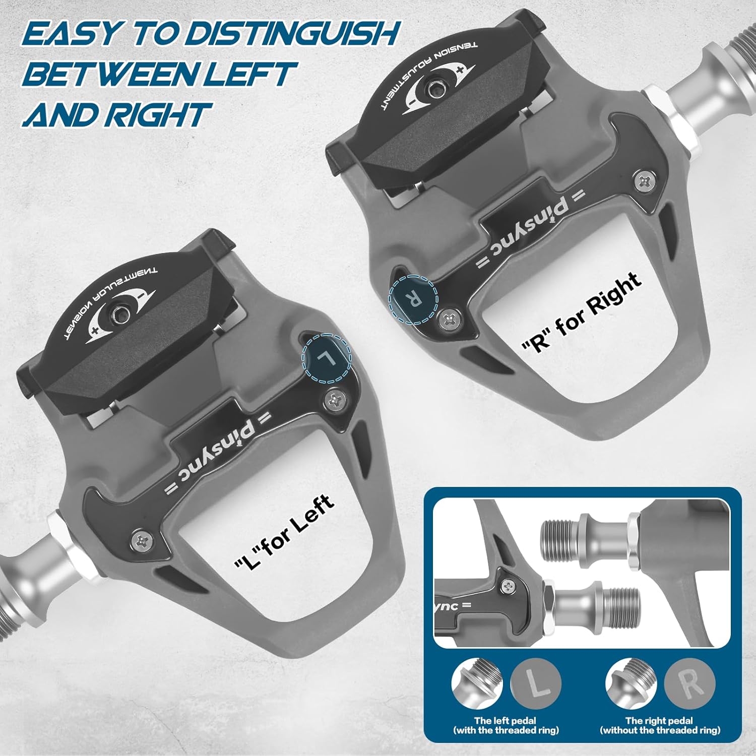 SPD SL Pedals, 9/16" Road Bike Pedals, Sealed Bearings & Nylon Clipless Pedals with Cleats Set Compatible with SPD SL System