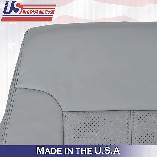 Miniatura 8 de U.S.AutoSeatCover 2011 a 2016 para Ford F250 F350 Lariat Passenger Top Funda de asiento de cuero gris