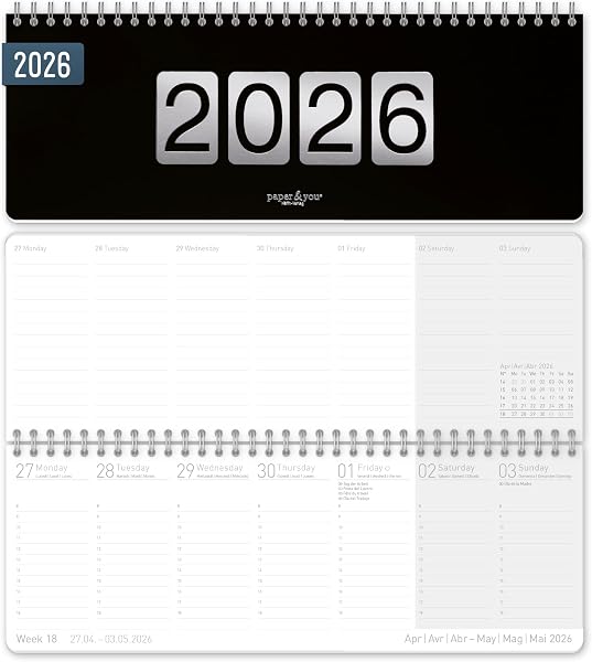 Calendario de Escritorio 2026 AEYAKA Noviembre 2025 a Diciembre 2026