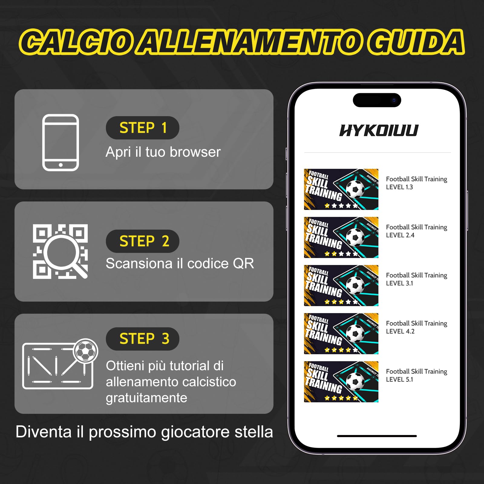 Tappeto Calcio Allenamento Con Video di Allenamento, Calzini Antiscivolo Tappetino Per Agilità Accessorio Per L'Allenamento Del Calcio Tappetin Da 60 X 90 Cm Regalo Per Il Calcio Per Bambini