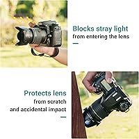 Vista 3 de JJC HB-N106 Parasol reversible dedicado para Nikon AF-P DX 0.709-2.165 in f/3.5-5.6G VR, AF-P DX 0.709-2.165 in f/3.5-5.6G lente en cámara Nikon