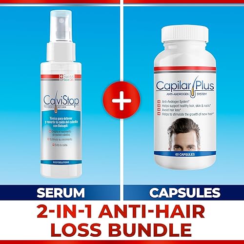 Miniatura 2 de Paquete  Cápsulas de suero  Spray para engrosar el cabello (4 onzas)  Suplemento capilar ultra fuerte (60 cápsulas)  Prevención de pérdida de