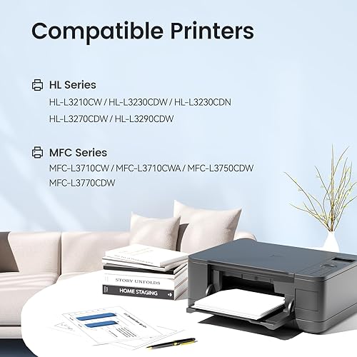 Miniatura 2 de XJI Cartuchos de tóner compatibles de repuesto para Brother TN227 TN-227 TN227BK TN227C TN227M TN227Y TN223 TN-223, para HL L3210CW L3230CDW