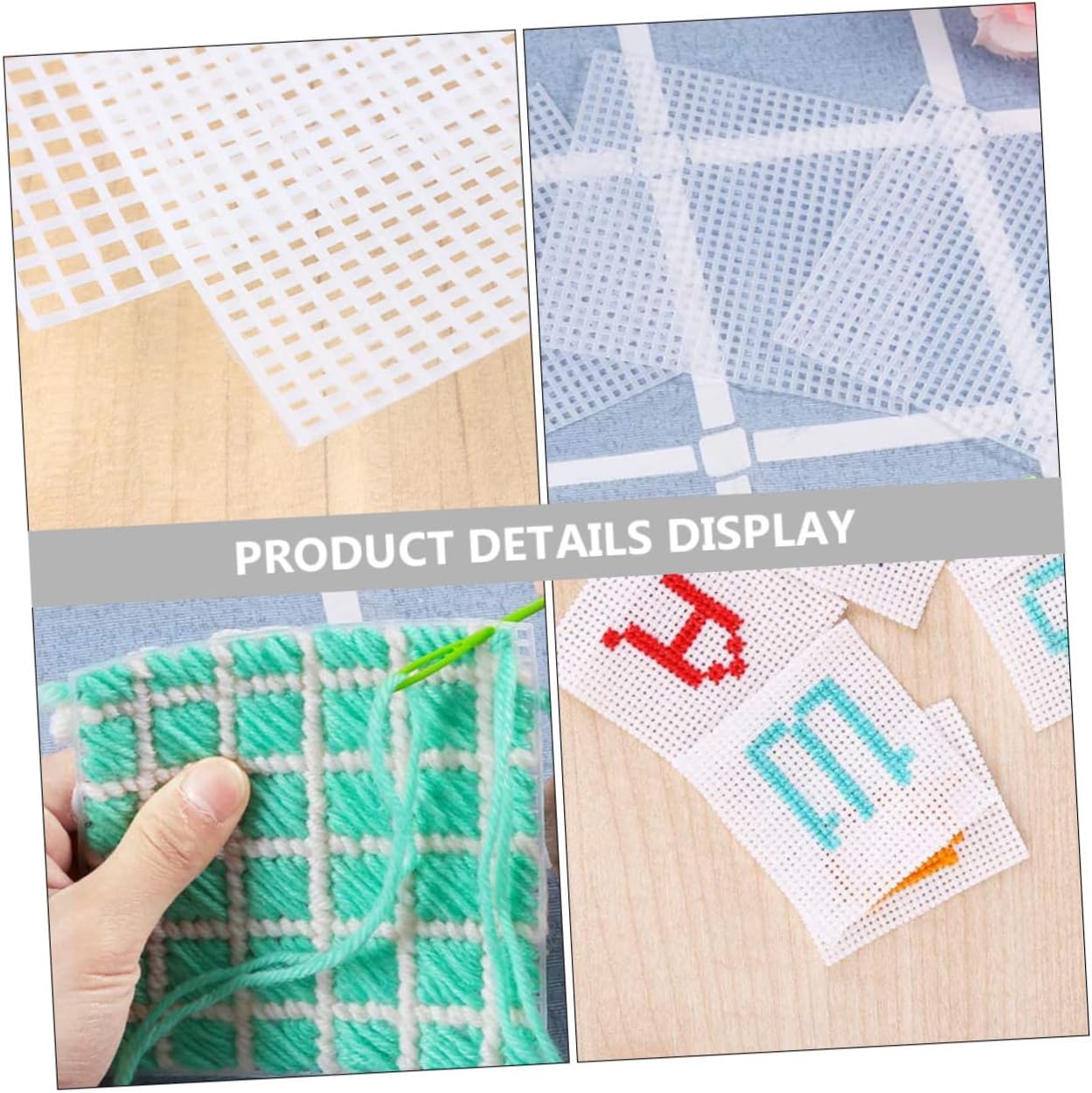 DOITOOL 25pcs Plastic Mesh Canvas Sheets for Cross Stitch and DIY Crafts Versatile Embroidery Mesh for Art Projects and Handmade Creations