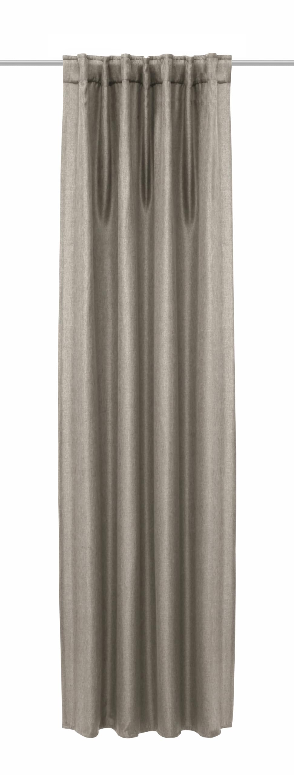 Gardinia Plain Dimout Curtain with Concealed Tabs Taupe 135 x 245 cm