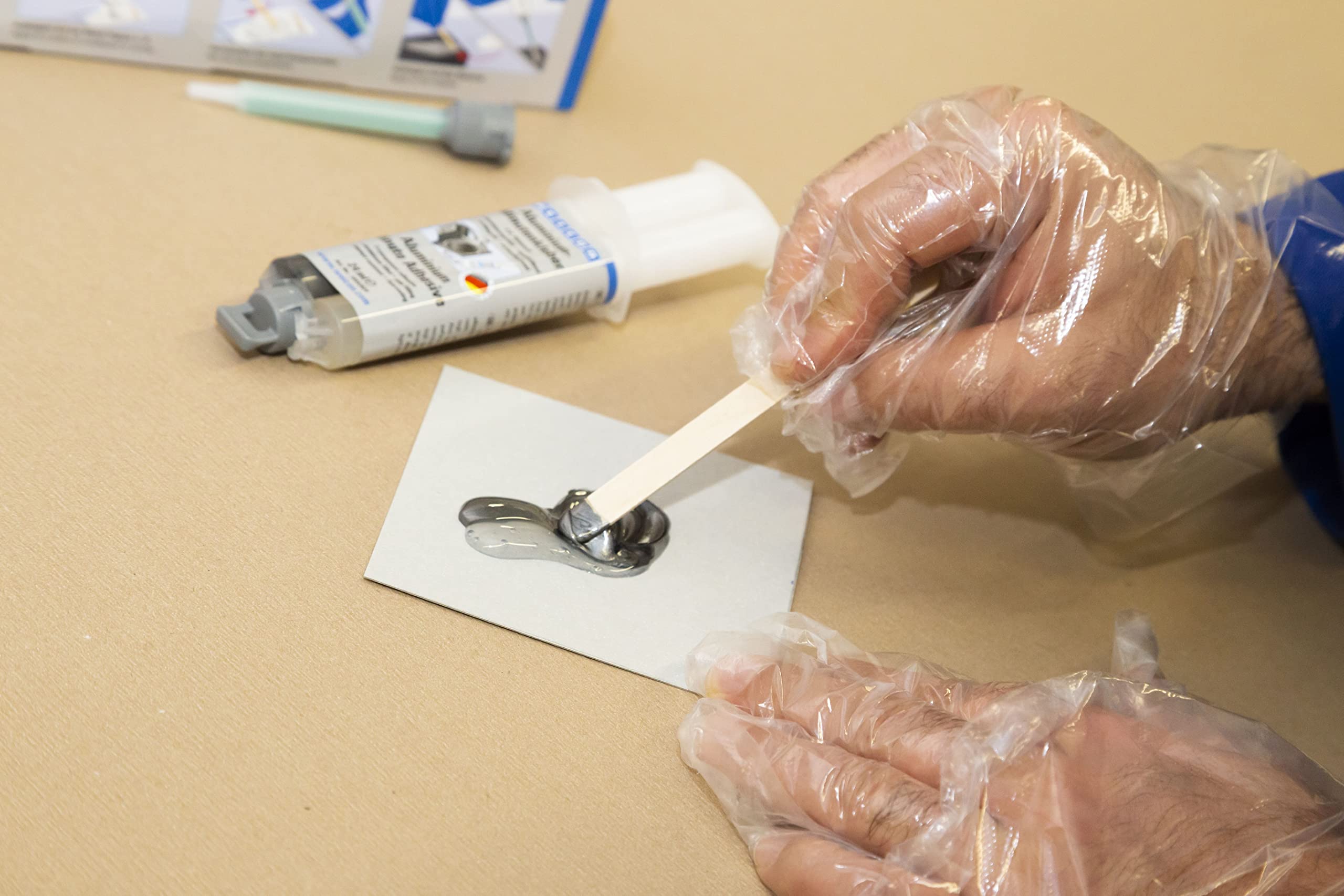 WEICON Aluminium Minute Adhesive with mixing nozzle 24 ml | fast-curing 2-component epoxy adhesive