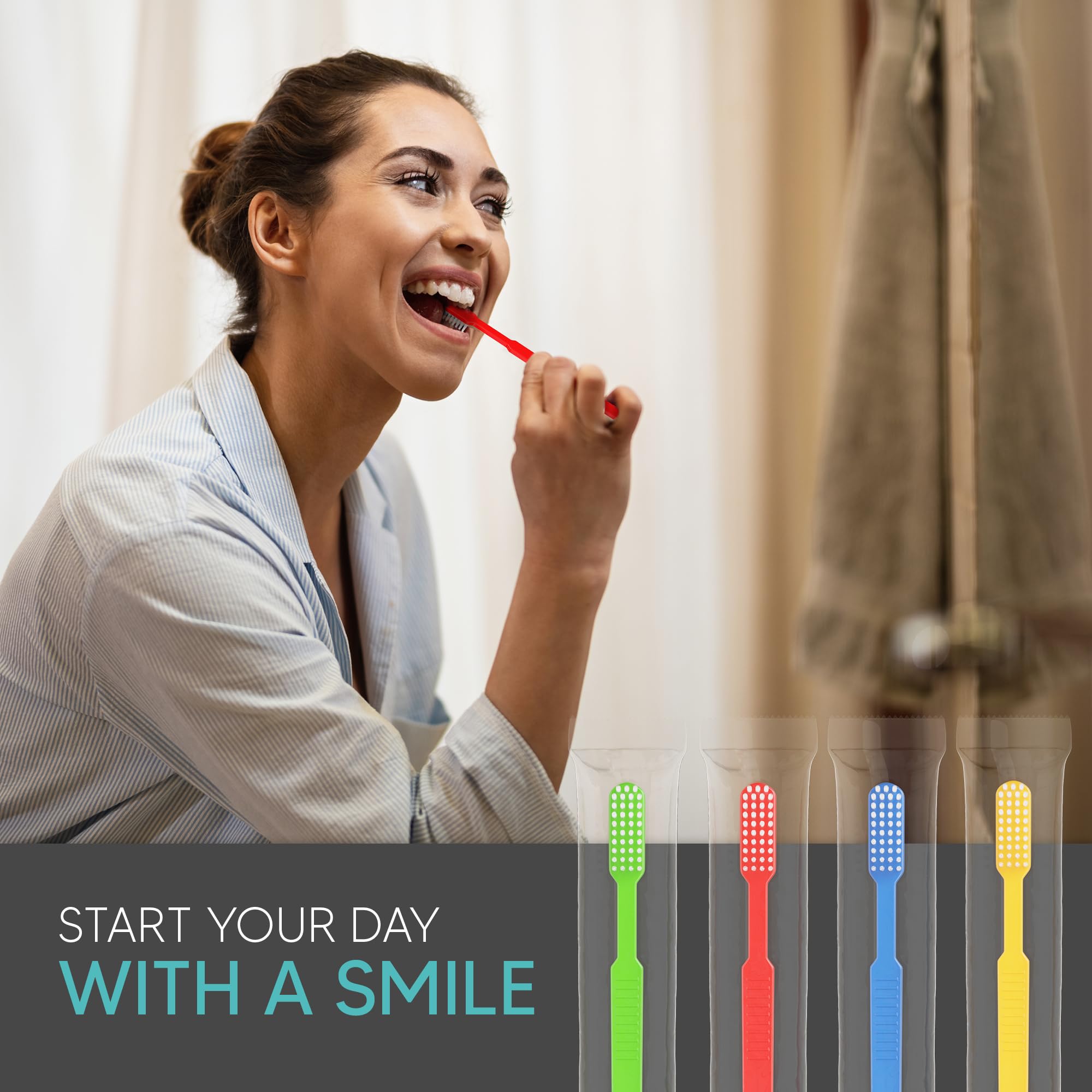Paquete de 144 cepillos de dientes desechables con pasta dental, integrados, cepillos de dientes prepegados individualmente | cepillo para polvo de dientes sin agua de un solo uso con cerdas