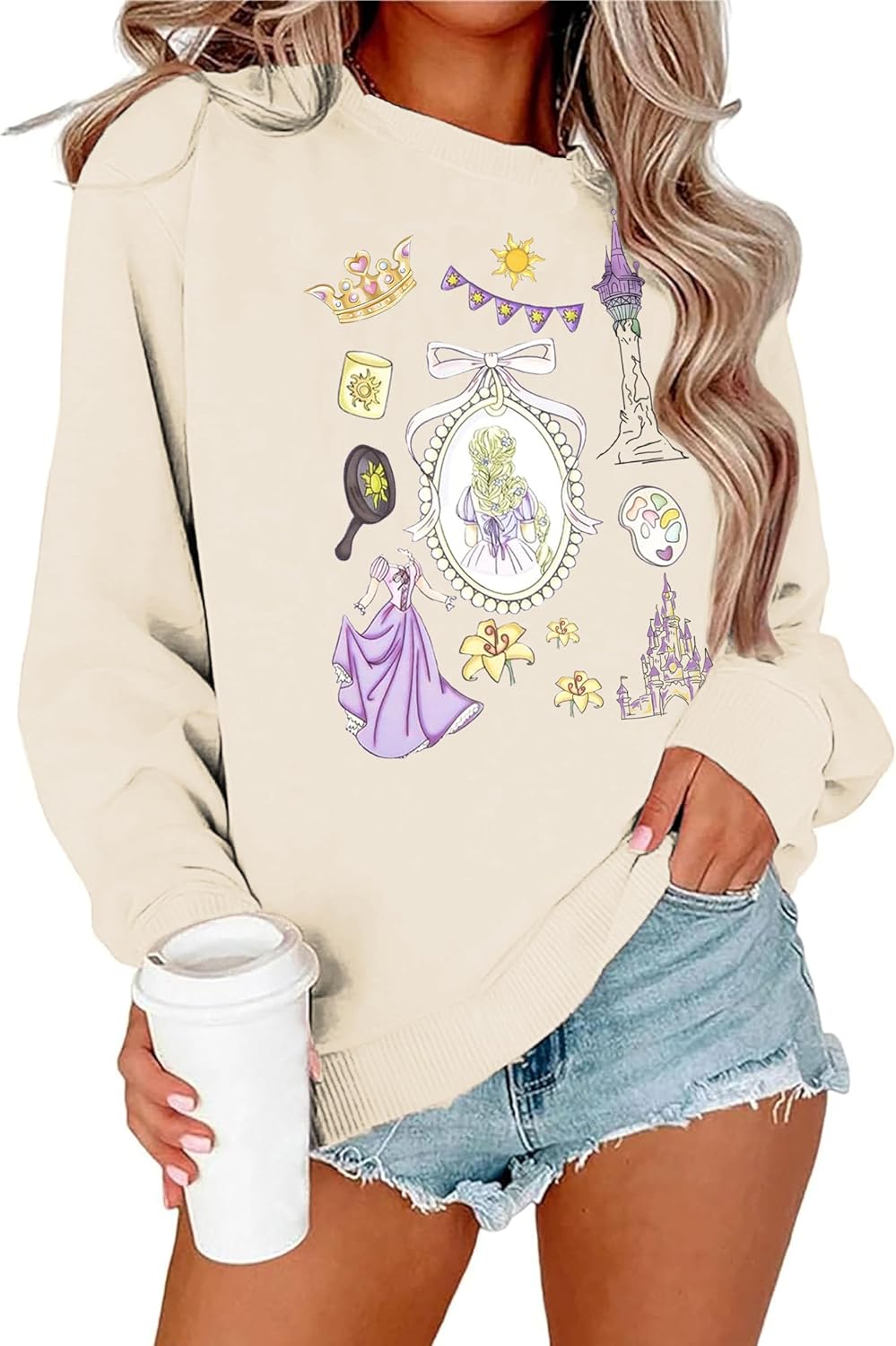 Magical Sweatshirts for Women Magic Shirt Cute Bow Graphic Long Sleeve Shirts Vacation Tops