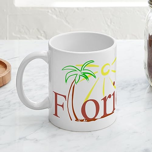 Miniatura 4 de CafePress Florida Palm Mug Taza de café de cerámica de 11 oz (11.0 fl oz)