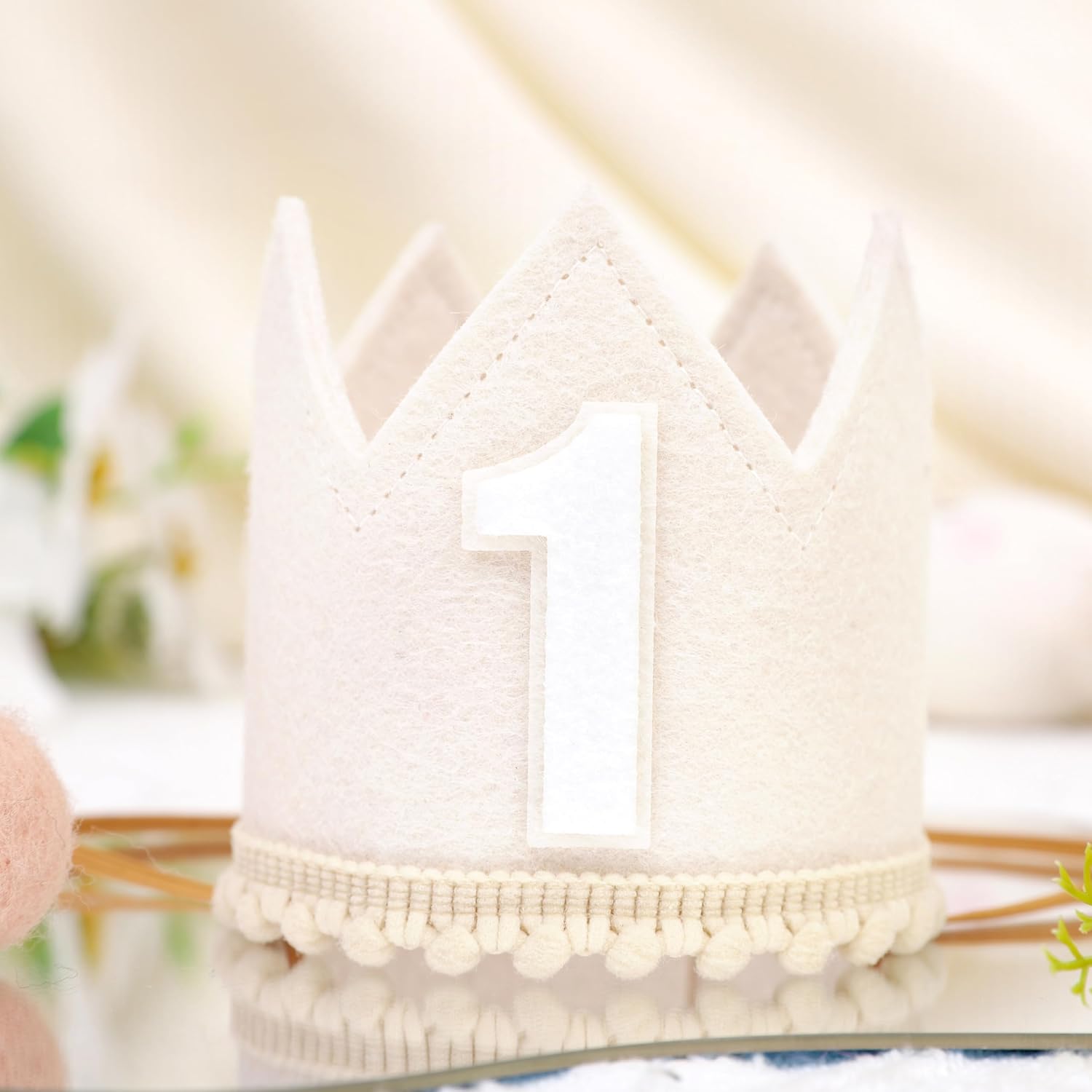 First Birthday Crown - Crown Hat for Baby Boy/Girl, 1st Birthday Party Decoration, Cake Smash Photo Props, Outfits for Baby (Boho 1st Birthday Crown)