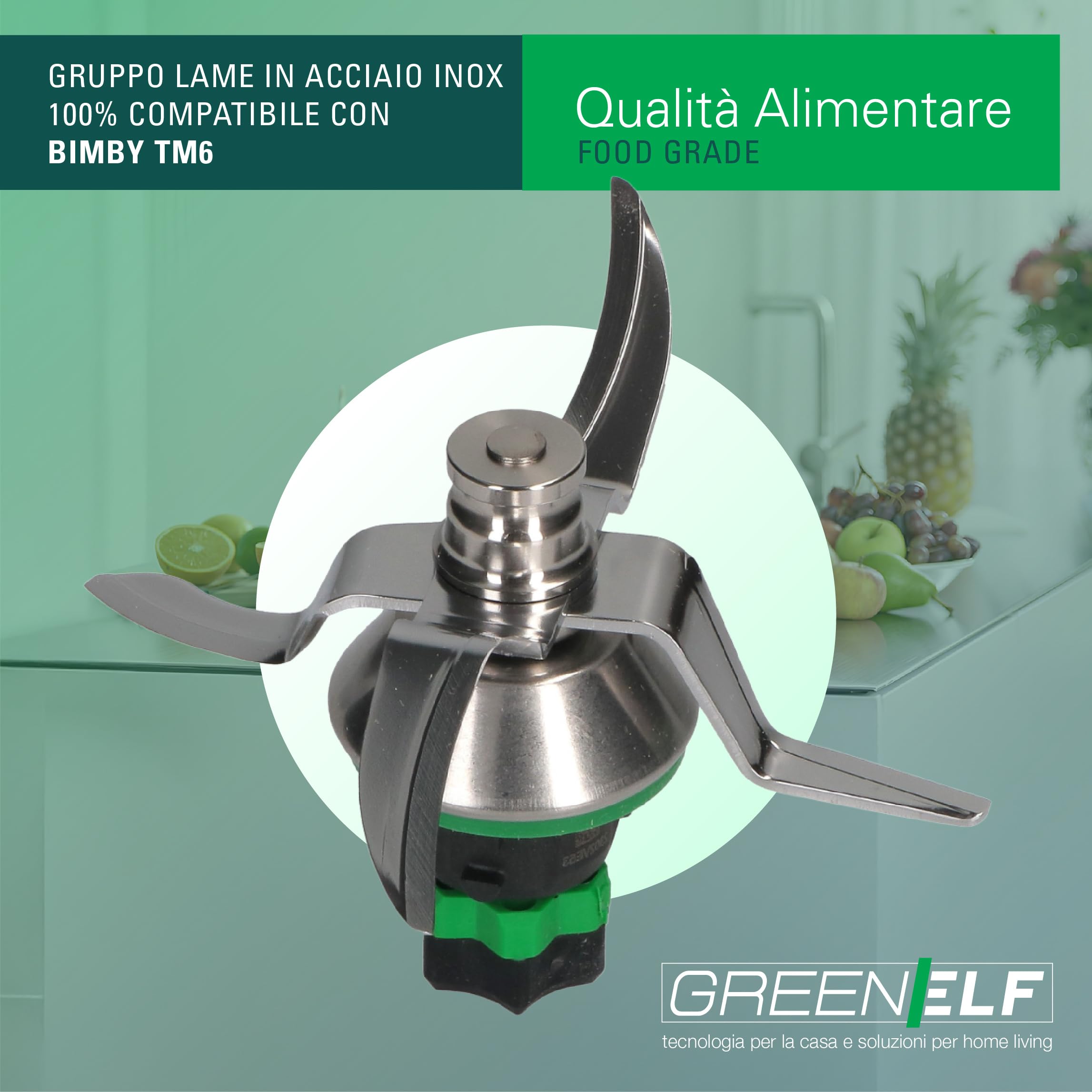 Lame Bimby TM6 di Ricambio -Chef-Mix EDIZIONE LIMITATA – Gruppo Coltelli Per Bimby TM6 in Acciaio Inox SUS420 Compatibile con Thermomix TM6 – Sicuro e Resistente Lavabile in Lavastoviglie