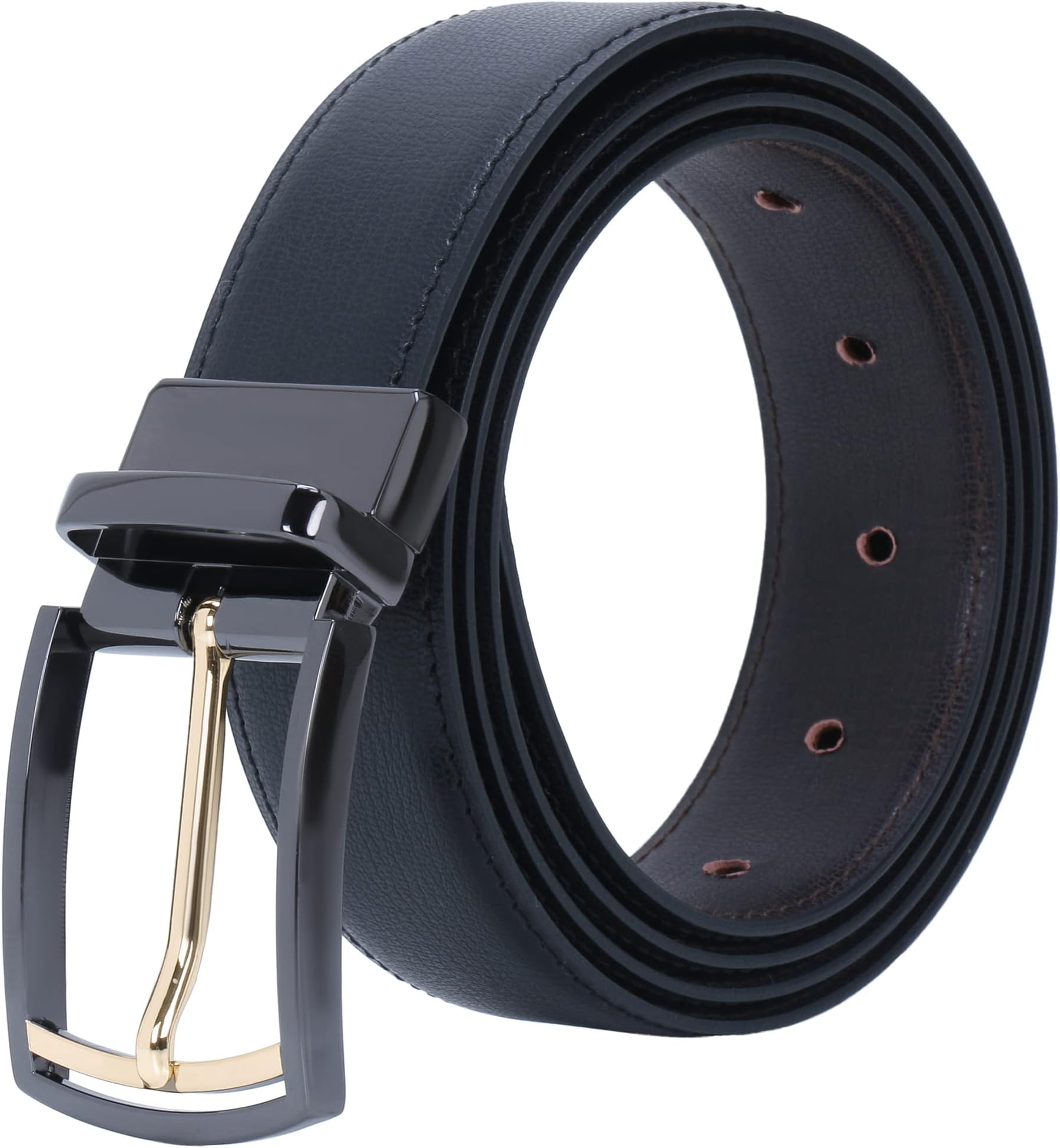 Labnoft Men's PU Leather Reversible Belt