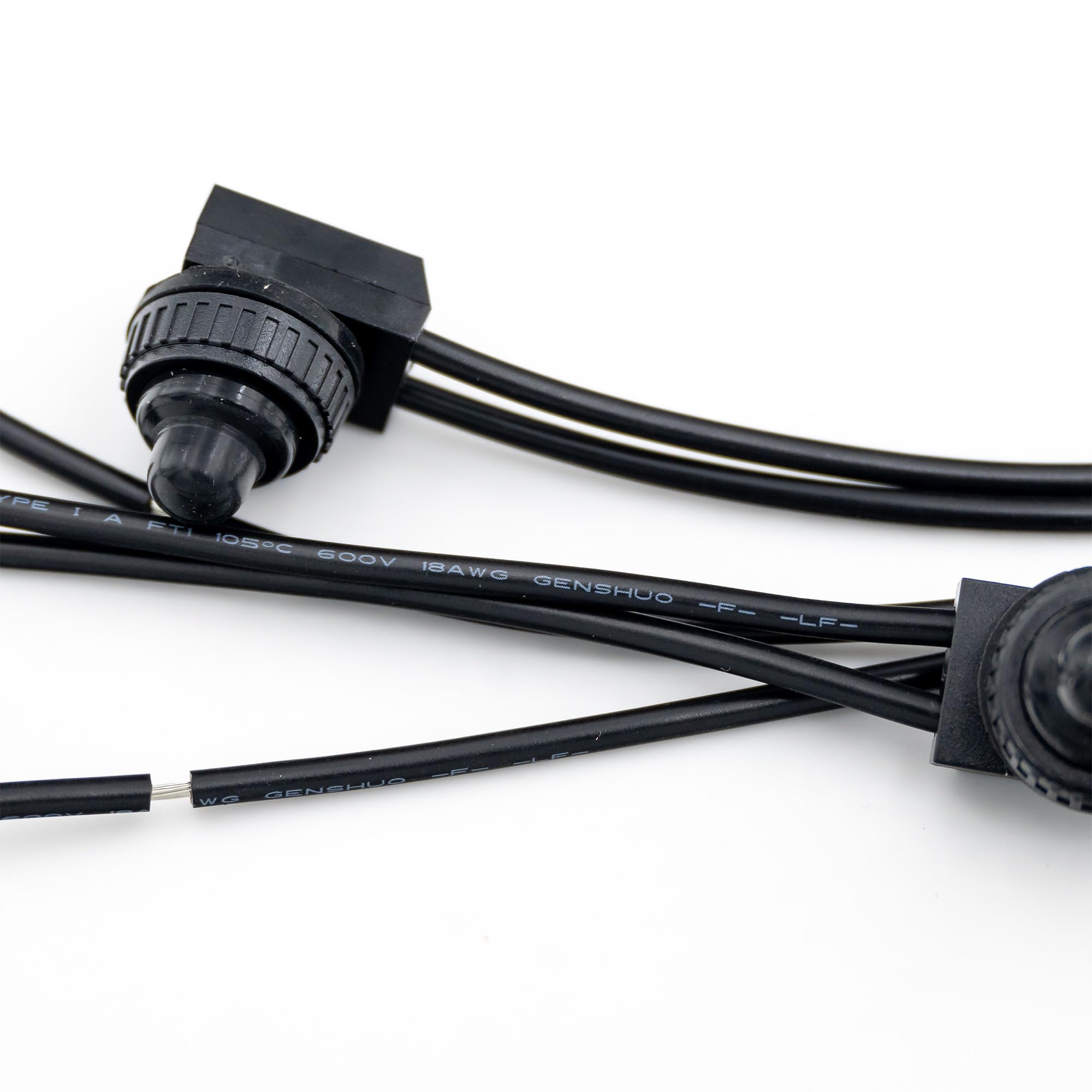 Lewttyer wodoszczelny mikroprzełącznik 12 V, 2-biegunowy, z przewodami 11 cm, 18 Awg (4 sztuki)