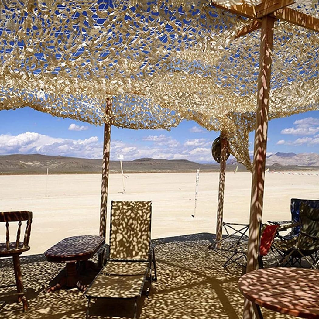 Sonnenschutz Tarnung Netz – Sonnensegel Camouflage Netz – Tarnnetz Ideal Für Sonnenschutz, Sichtschutz Und Attraktive Outdoor-Dekorationen(4x8m/13.1x26.2ft) Sport & Freizeit