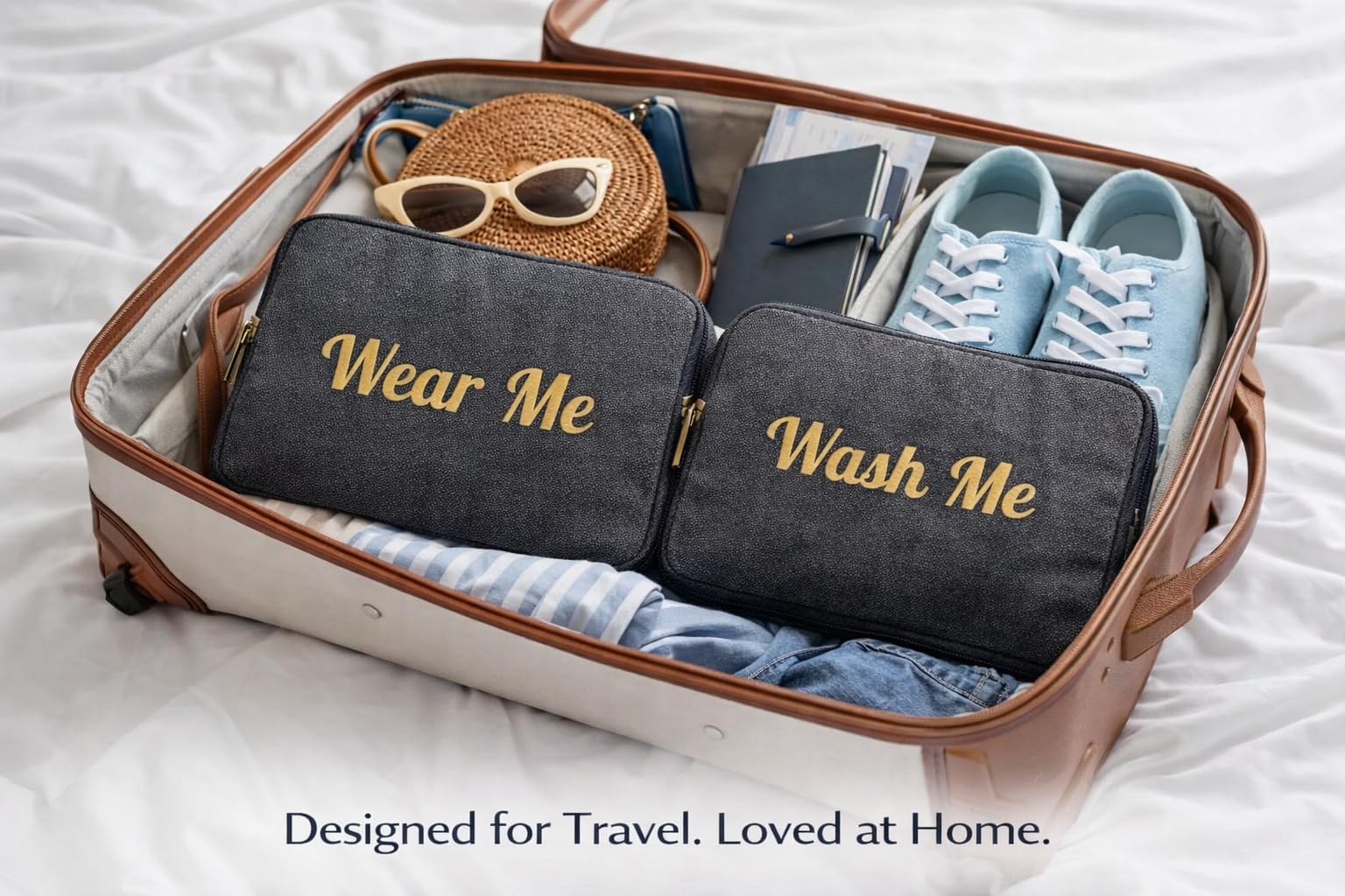 Amazon.com: Travel Laundry Bag – Wear Me Wash Me 2-Sided Organizer
