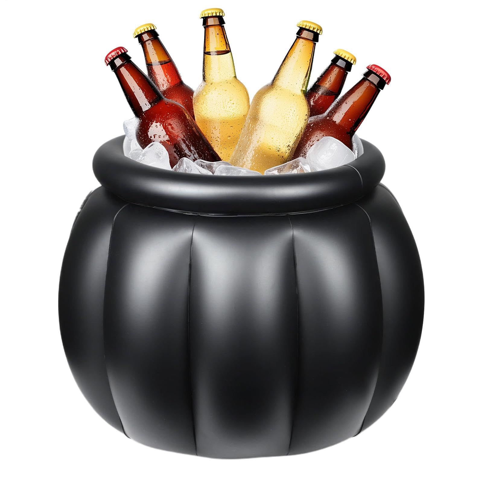 Caldera inflable de Halloween y enfriador de bebidas para terraza o porche
