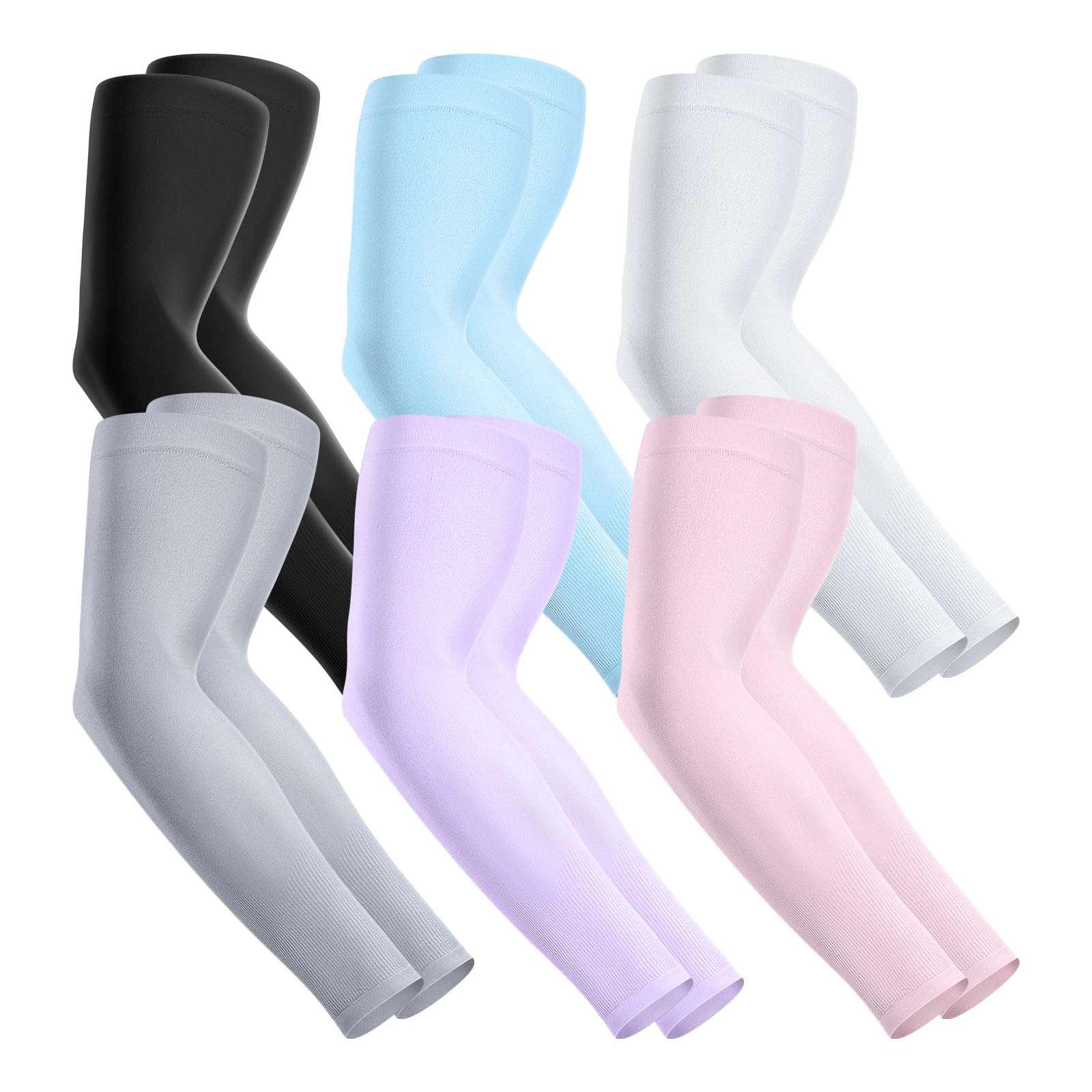 Fivali Arm Sleeves for Men Women: Cooling UV Sun Protection Arm Compression Sleeve Youth Sports