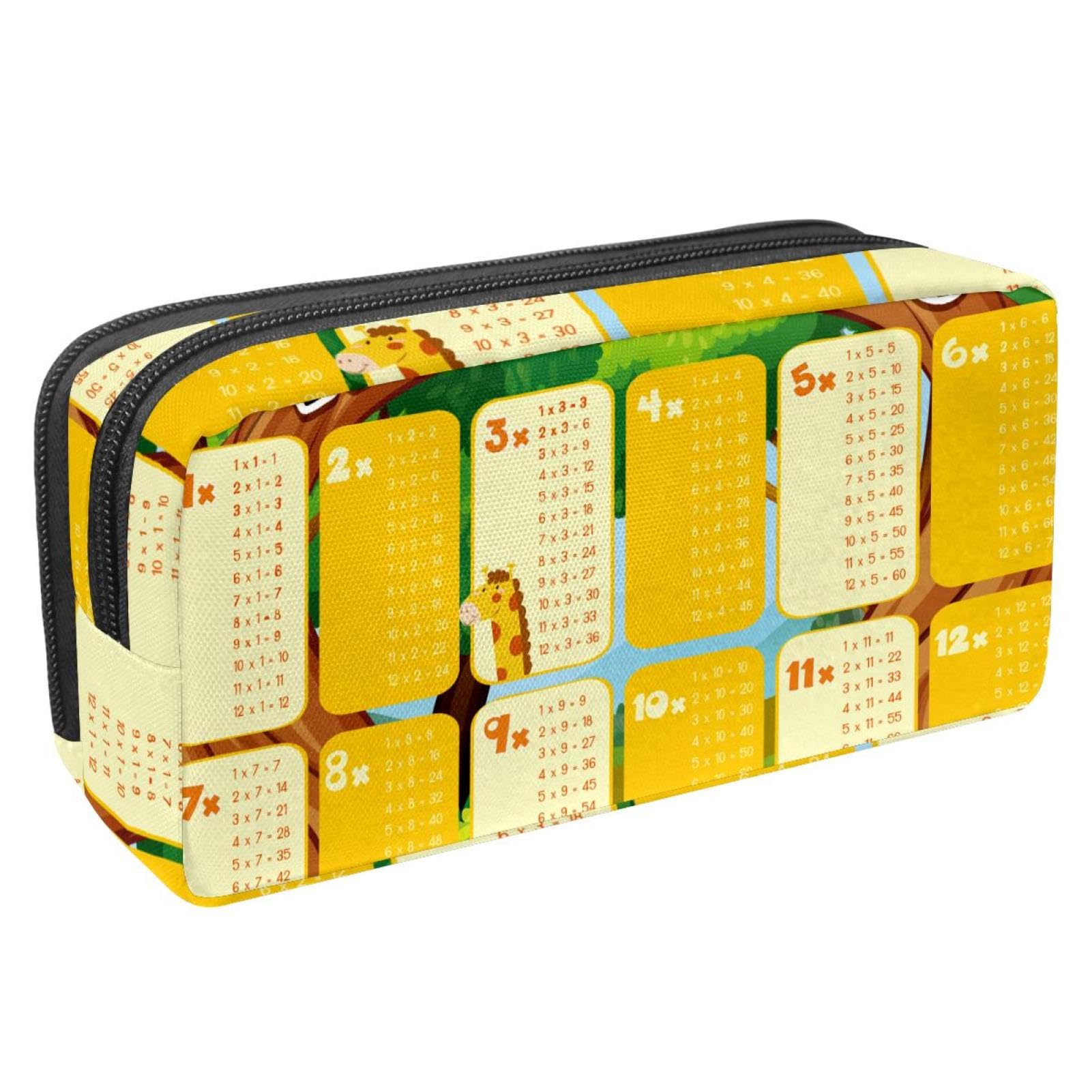Eslifey Pencil Case, Times Multiplication Tables Large Capacity Pencil Pouch Stationery Pen Bag