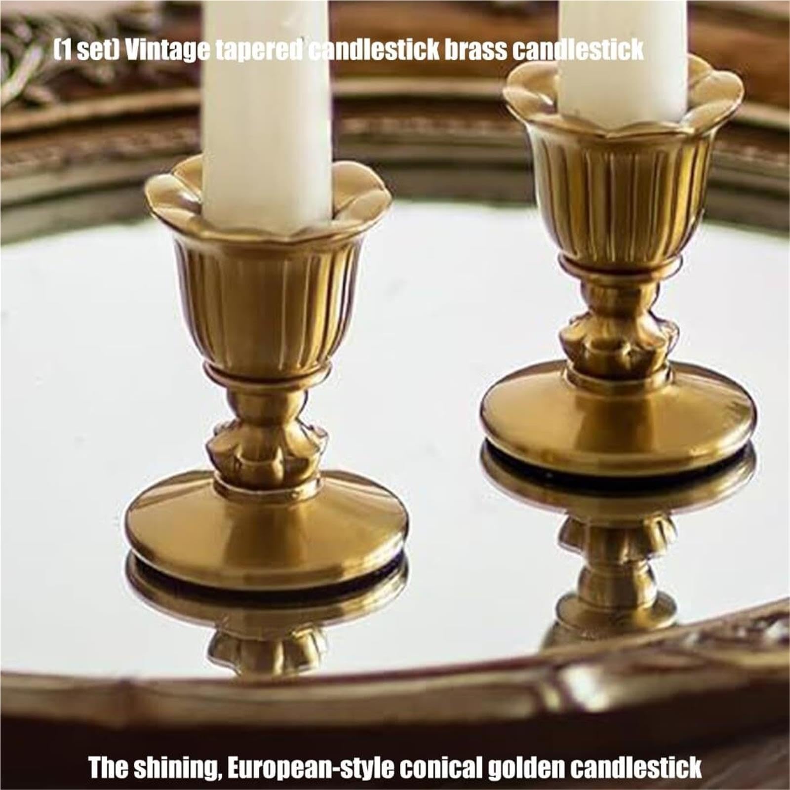 YOFAB Portavelas Candelabros cónicos Candelabro Retro Palo Decorativo Decoración del hogar(12)