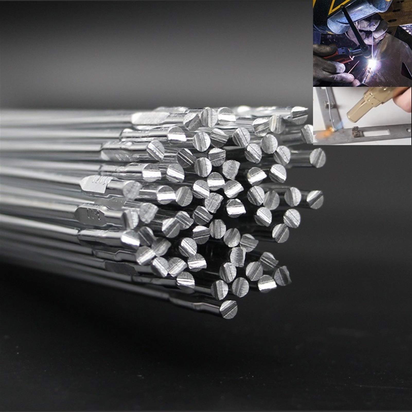 Varilla de soldadura Varilla de soldadura de aluminio 5356, Núcleo de flujo de electrodo de soldadura de 500 mm, Alambre de soldadura Alambre con núcleo de aluminio de magnesia, soldador For soldar