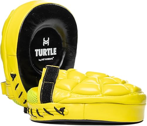 Miniatura 8 de HIT N Move Turtle Pads Mitts Mitones de enfoque con sangría, guantes de perforación curvados para boxeo y artes marciales mixtas Guantes de Negro