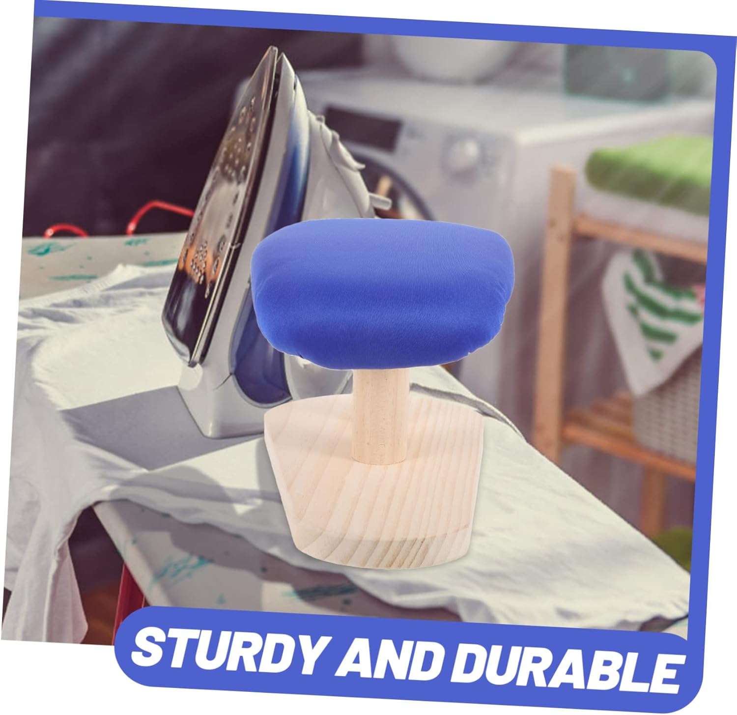 Portable Ironing Board with Thickened Wooden Base Stable Tabletop Sleeve Ironing Board for Clothes Easy to Areas and Sleeves Practical Supply