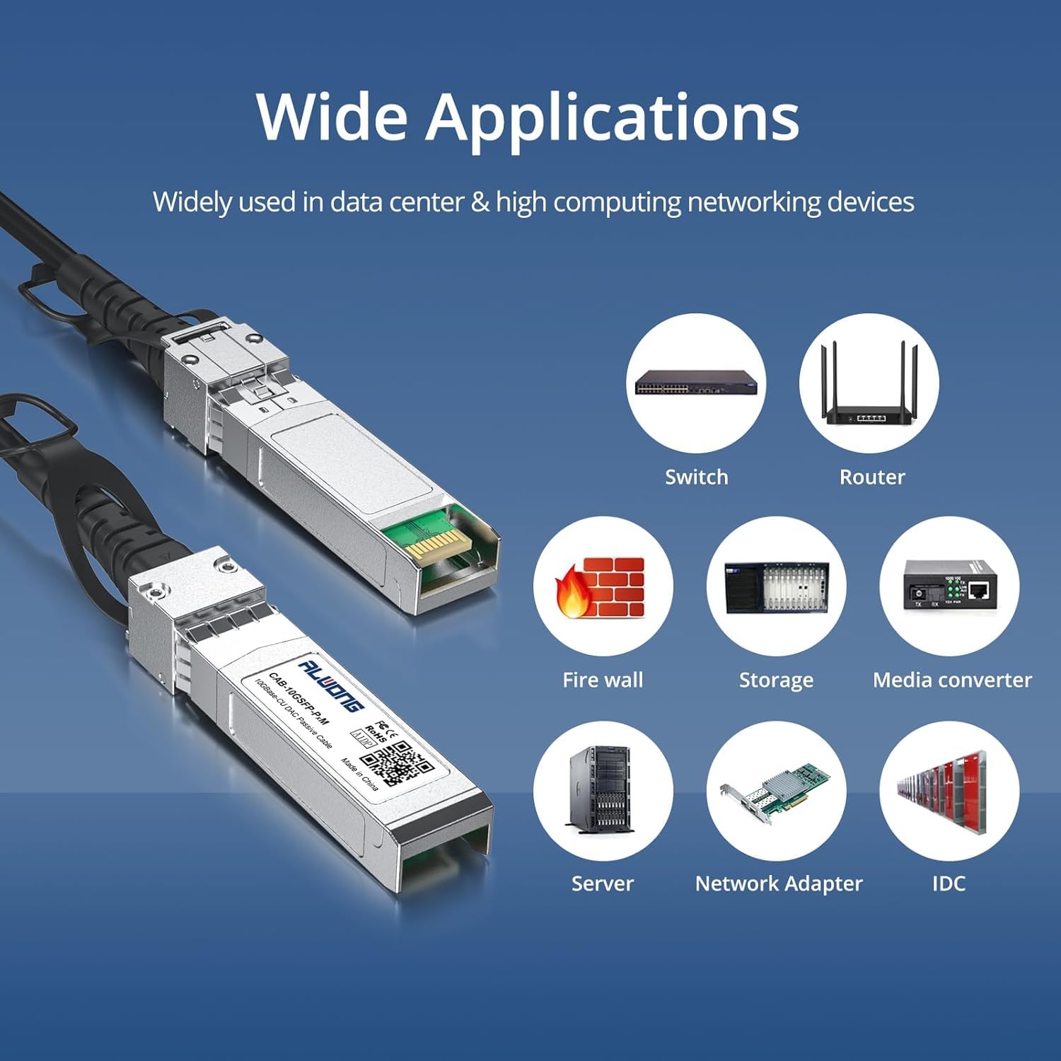 Cavo Rame Collegamento Diretto 10G 3 m/9,84 piedi Confezione da 2, Cavo DAC Twinax Passivo SFP+ per Cisco, Ubiquiti, Arista, D-Link, Intel, Meraki, Mikrotik, Netgear, TP-Link ecc.