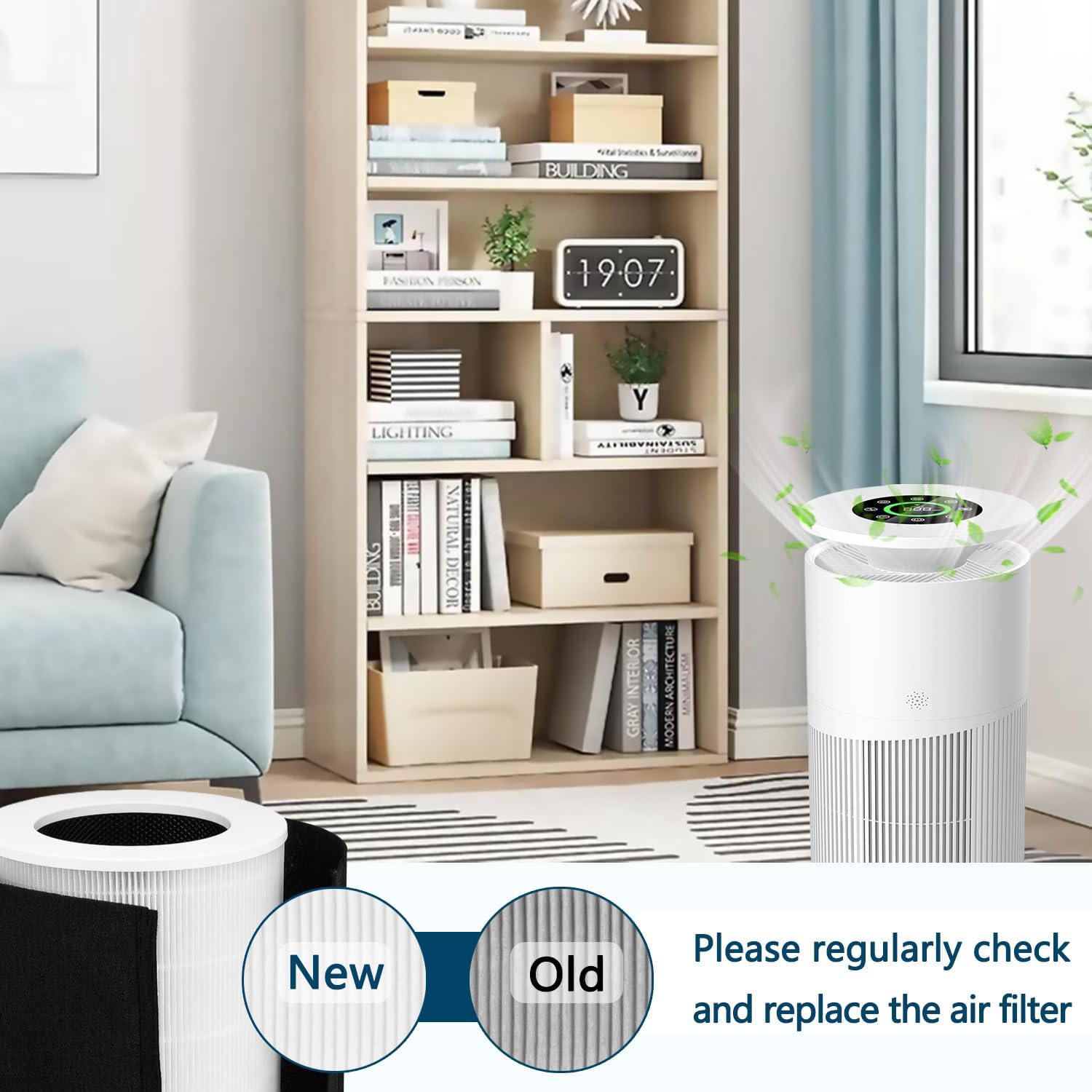 Replacement Filters Compatible with Dhyala KJ02 Air Purifiers,High-efficiency Activated carbon.（2Pack） - Image 4